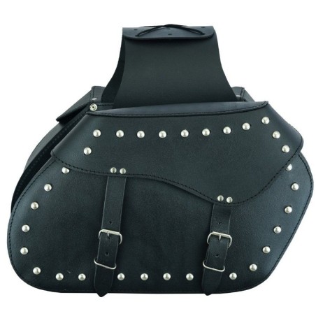 ALFORJAS LATERALES DE CUERO PARA MOTO 22 X 2 LITROS