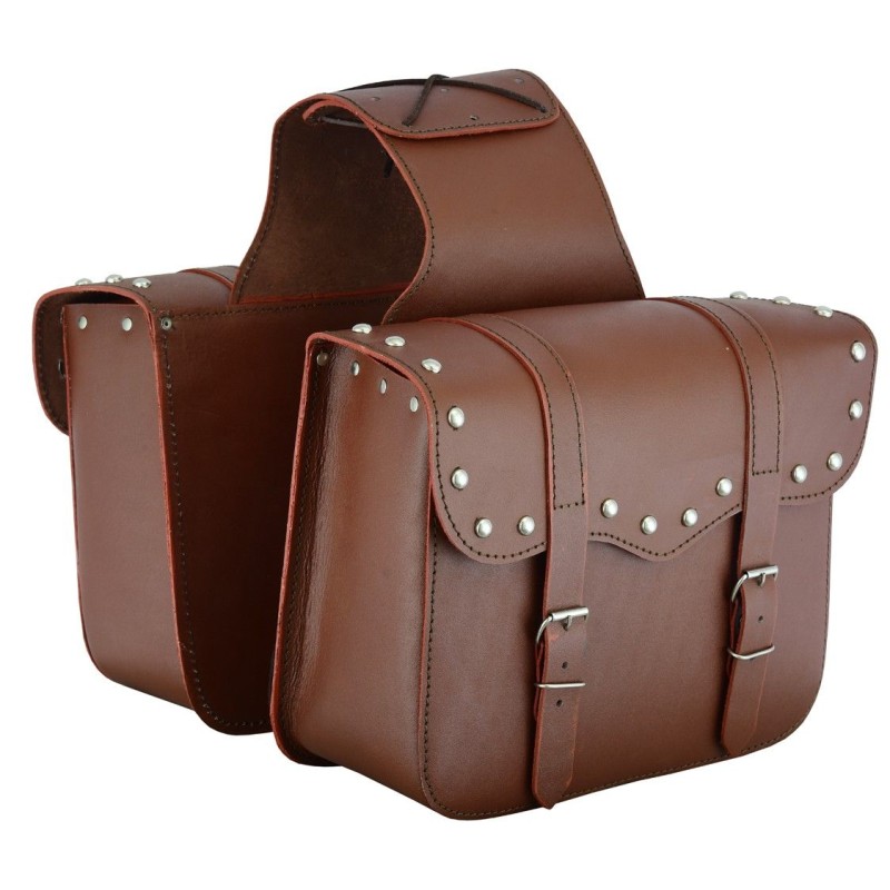 ALFORJES DE COURO PARA MOTO 14 X 2 LITROS