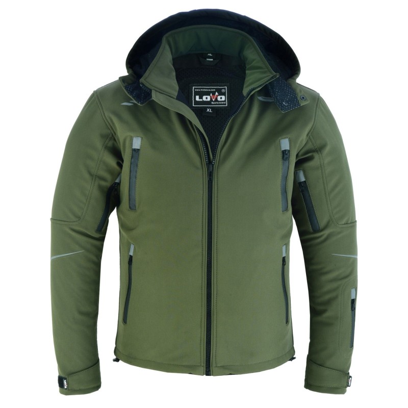 veste softshell  moto, veste courte pour moto, veste moto marque LOVO