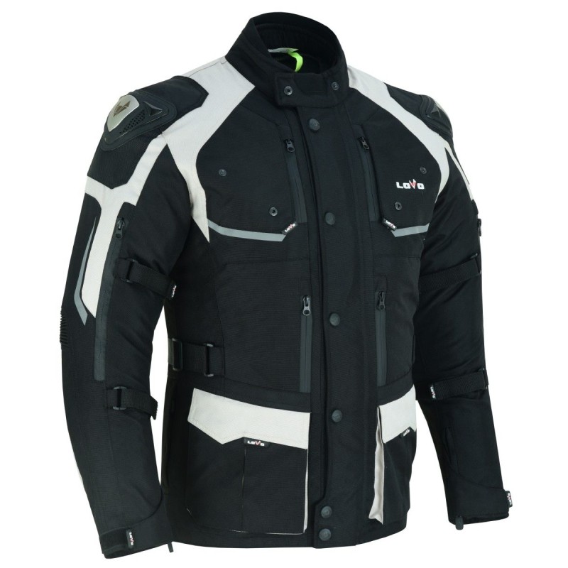 Giacca premium da moto 3/4 con tre strati per tutte le stagioni (uomo).