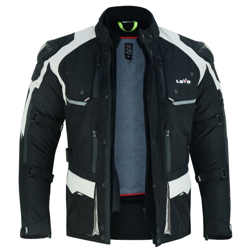 Chaqueta de moto premium 3/4 con tres capas para todas las estaciones (hombre)
