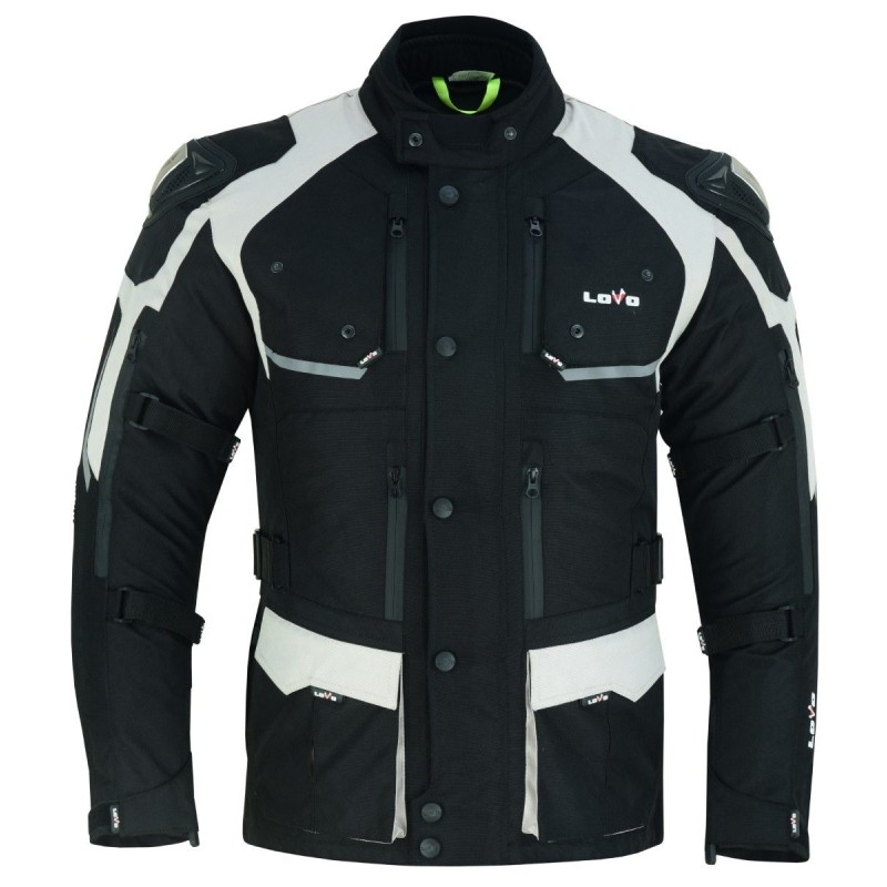 Chaqueta de moto premium 3/4 con tres capas para todas las estaciones (hombre)