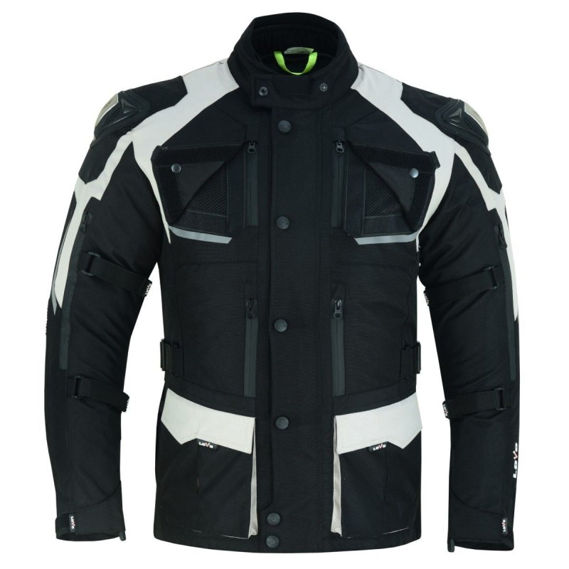 Chaqueta de moto premium 3/4 con tres capas para todas las estaciones (hombre)