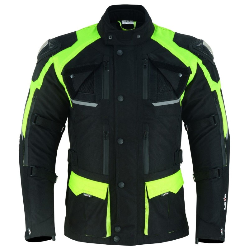 Jaqueta Premium 3/4 para moto de três camadas, adequada para as quatro estações, fluorescente para homens