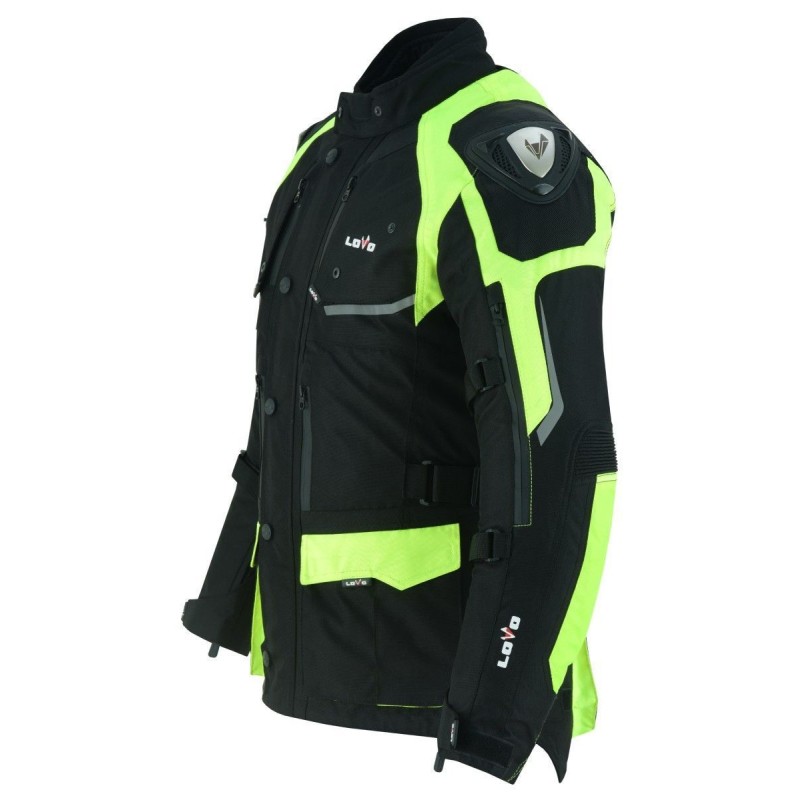 Jaqueta Premium 3/4 para moto de três camadas, adequada para as quatro estações, fluorescente para homens