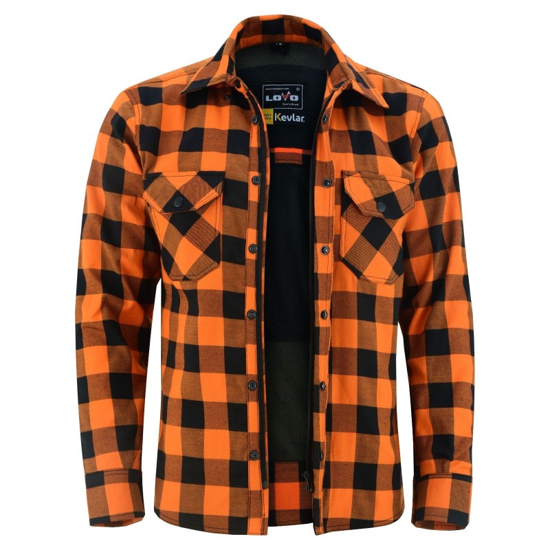 Camisa de Moto Xadrez com Proteção Reforçada | LOVO