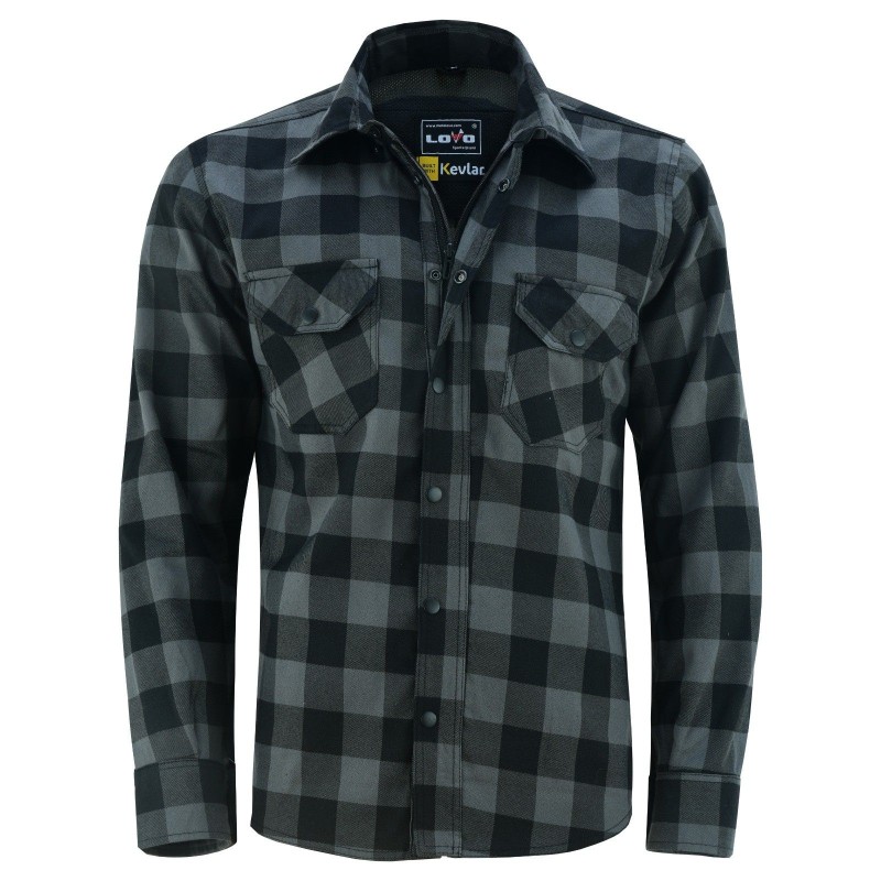 Camisa de Moto Xadrez com Proteção Reforçada | LOVO