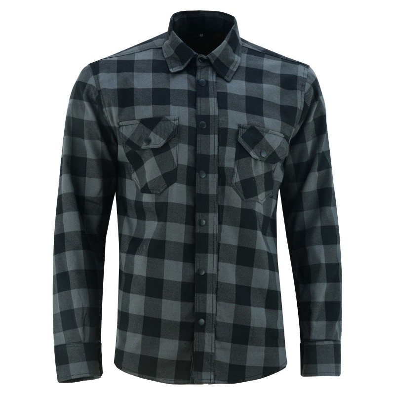 Camisa de Moto Xadrez com Proteção Reforçada | LOVO