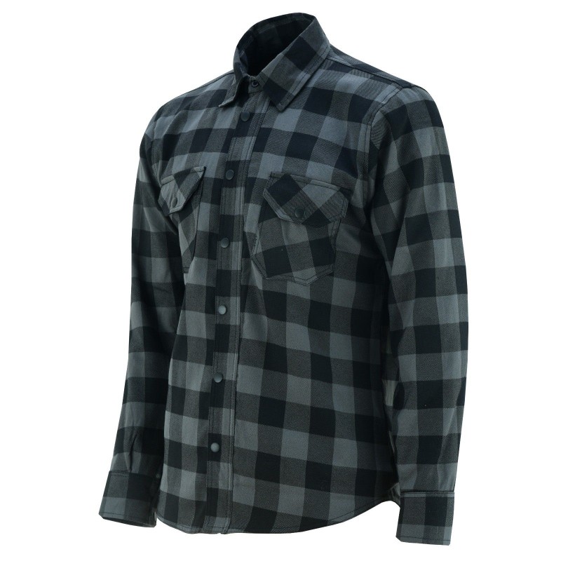 Camisa de Moto Xadrez com Proteção Reforçada | LOVO