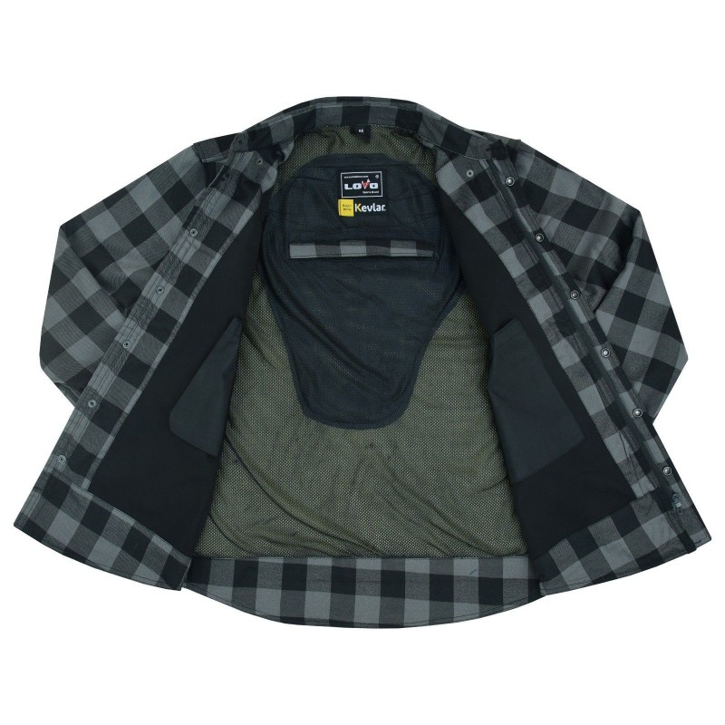 Camisa de Moto Xadrez com Proteção Reforçada | LOVO