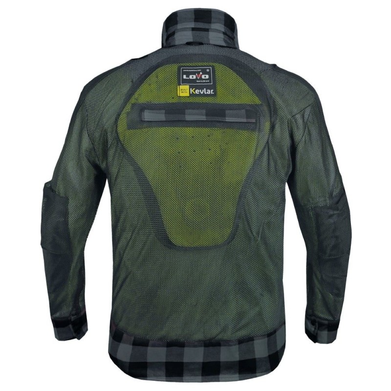 Camisa de Moto Xadrez com Proteção Reforçada | LOVO