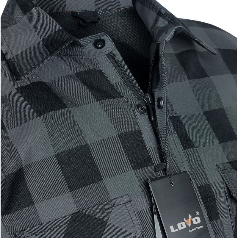 Camisa de Moto Xadrez com Proteção Reforçada | LOVO