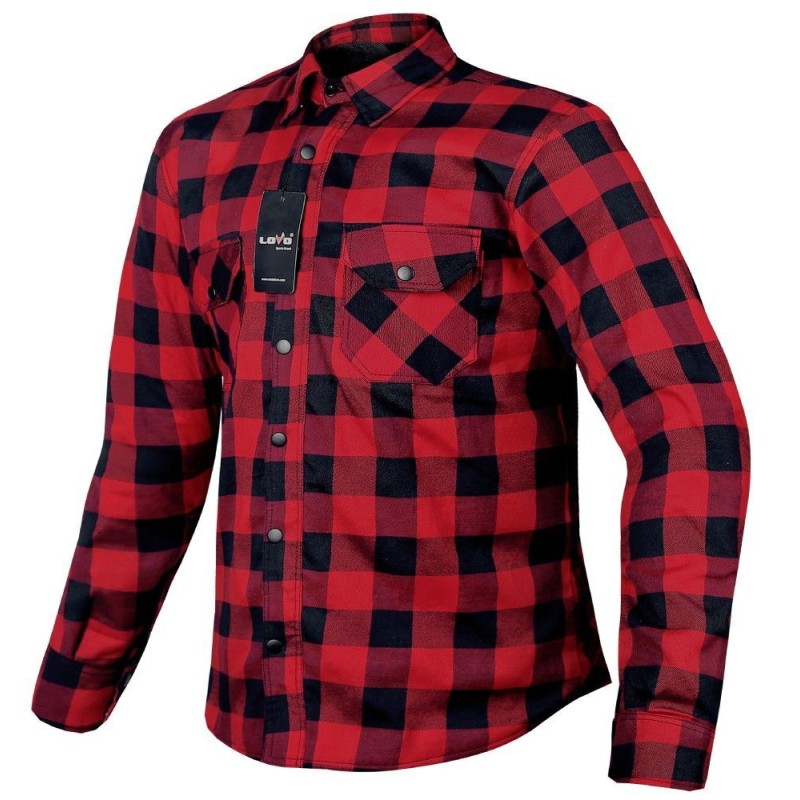Motorbike Plaid Shirt with Reinforced Protection | LOVO