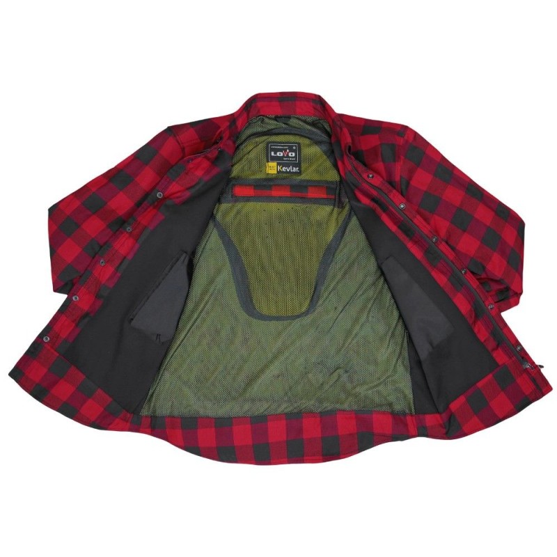 Motorbike Plaid Shirt with Reinforced Protection | LOVO