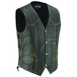 Motorcycle leather vest