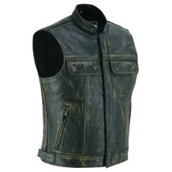Motorcycle leather vest