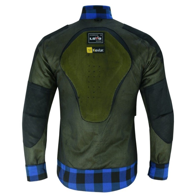 Camisa de Moto Xadrez com Proteção Reforçada | LOVO