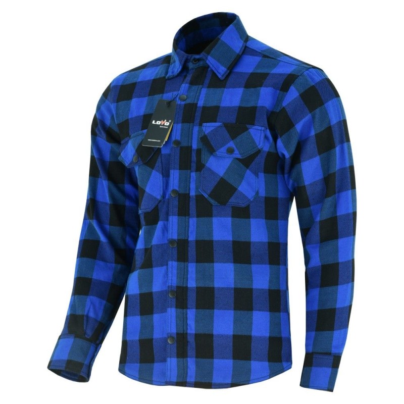 Camisa de Moto Xadrez com Proteção Reforçada | LOVO