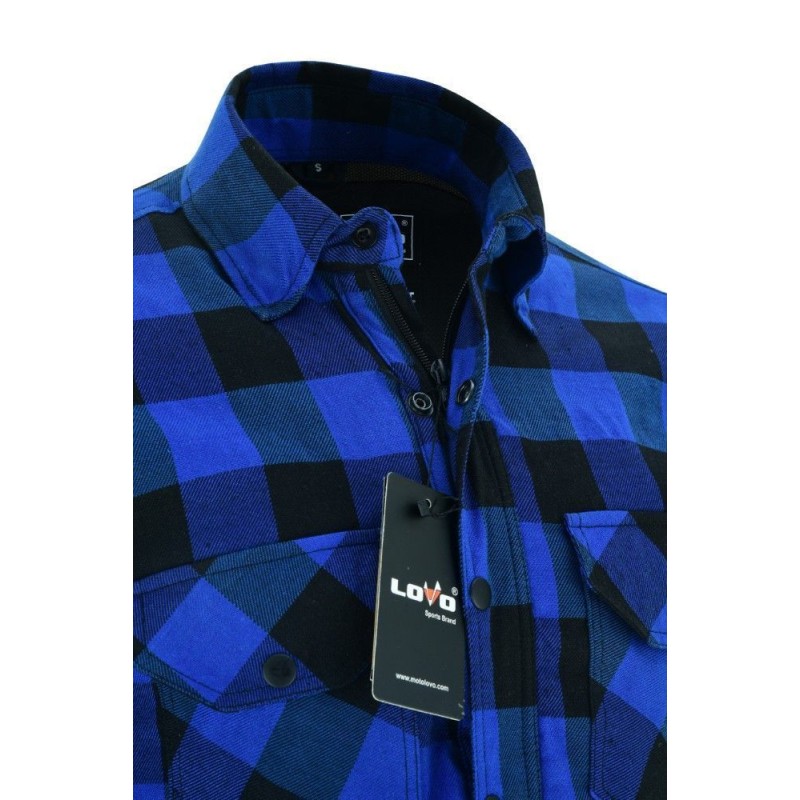 Camisa de Moto Xadrez com Proteção Reforçada | LOVO
