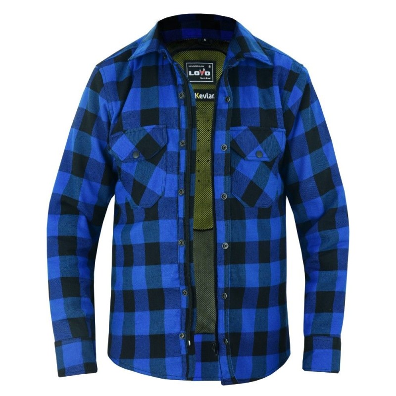 Camisa de Moto Xadrez com Proteção Reforçada | LOVO