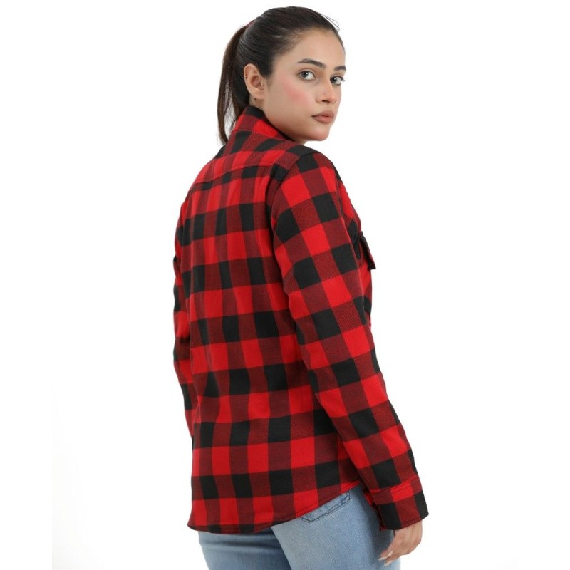 Camisa de Moto Xadrez com Proteção Reforçada | LOVO