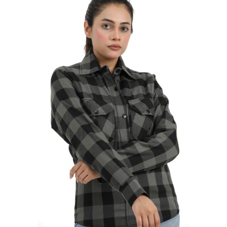 Motorbike Plaid Shirt with Reinforced Protection | LOVO