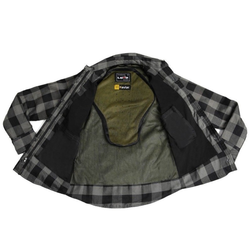 Camisa de Moto Xadrez com Proteção Reforçada | LOVO