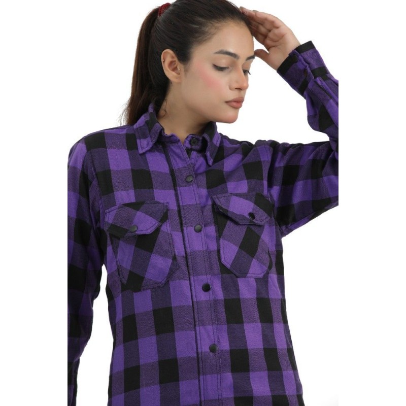 Camisa de Moto Xadrez com Proteção Reforçada | LOVO