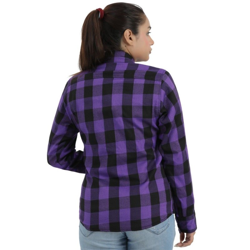 Camisa de Moto Xadrez com Proteção Reforçada | LOVO