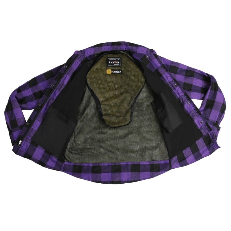 Camisa de Moto Xadrez com Proteção Reforçada | LOVO