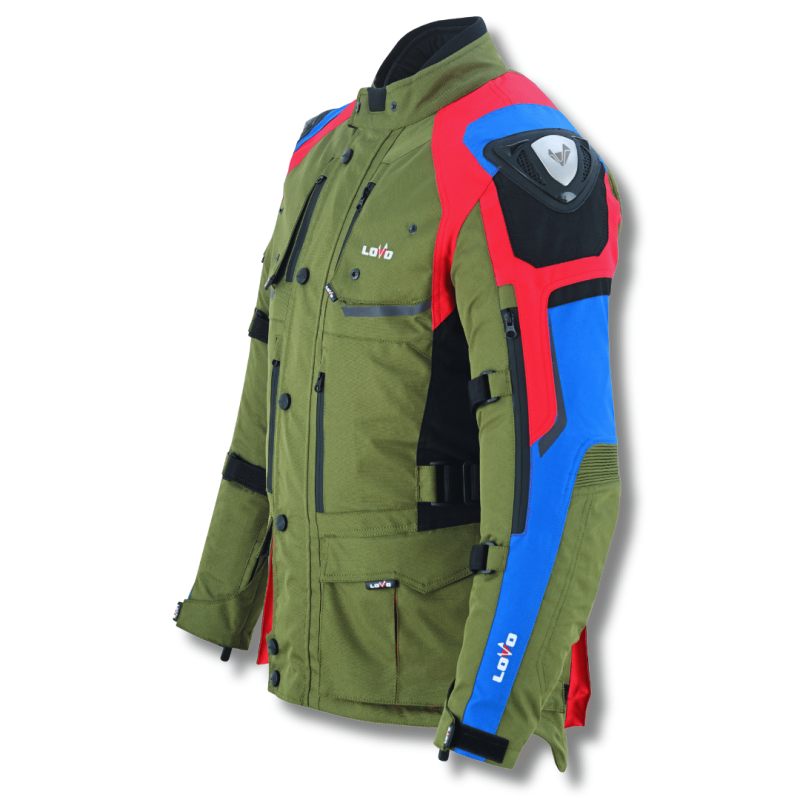 Jaqueta de motocicleta 3/4 de três camadas premium para todas as estações (para homens)