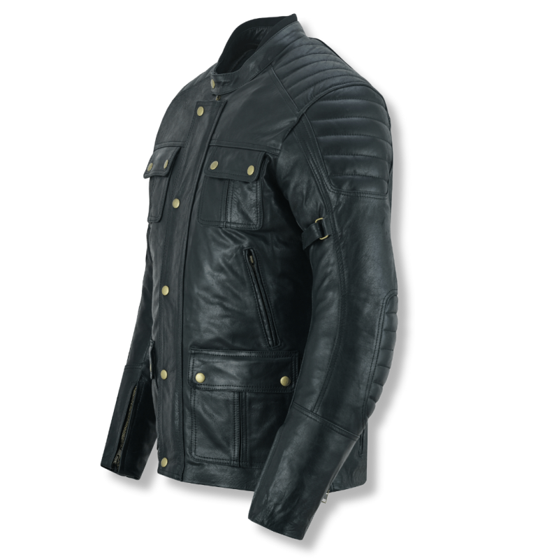 Leder Motorradjacke 3/4 Länge