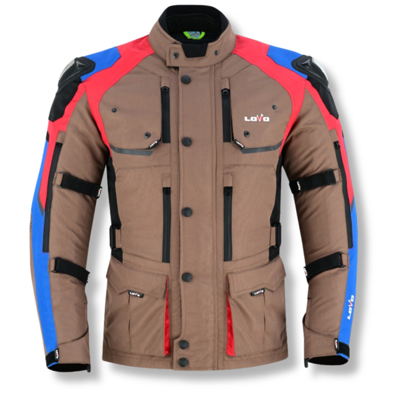 Jaqueta de motocicleta 3/4 de três camadas premium para todas as estações (para homens)