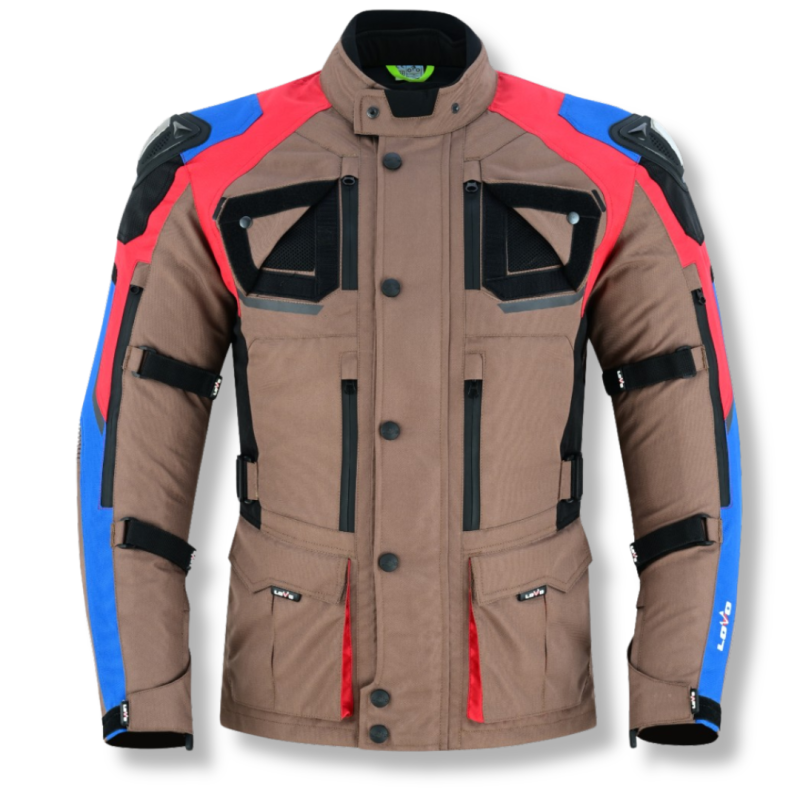 Jaqueta de motocicleta 3/4 de três camadas premium para todas as estações (para homens)