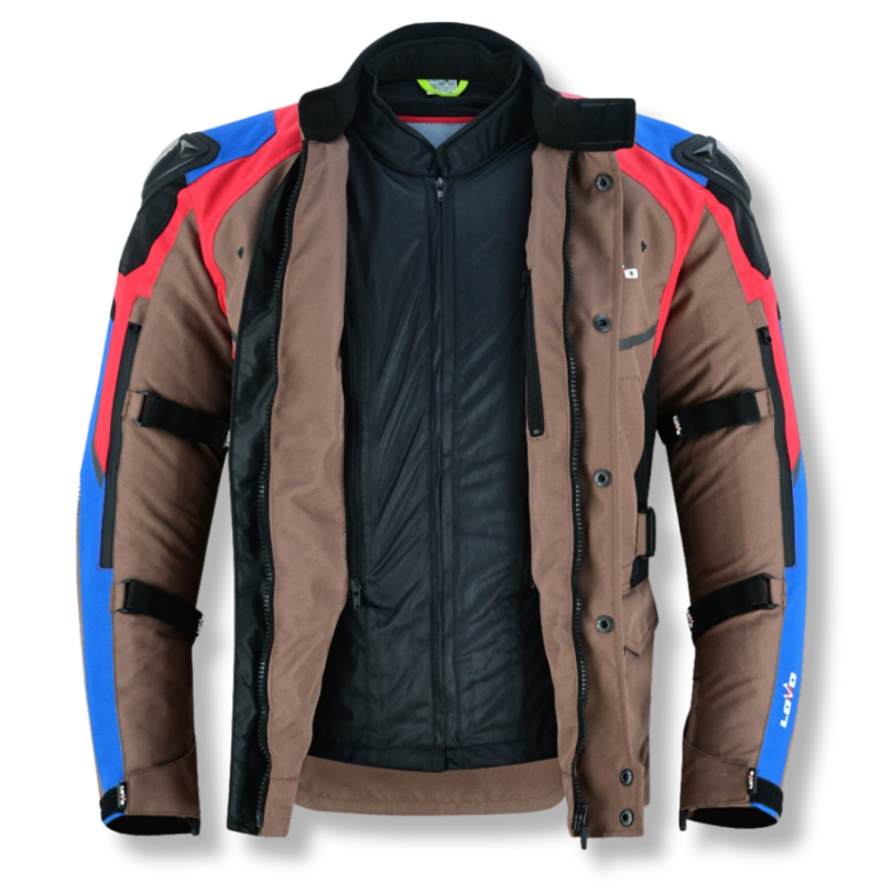 Jaqueta de motocicleta 3/4 de três camadas premium para todas as estações (para homens)