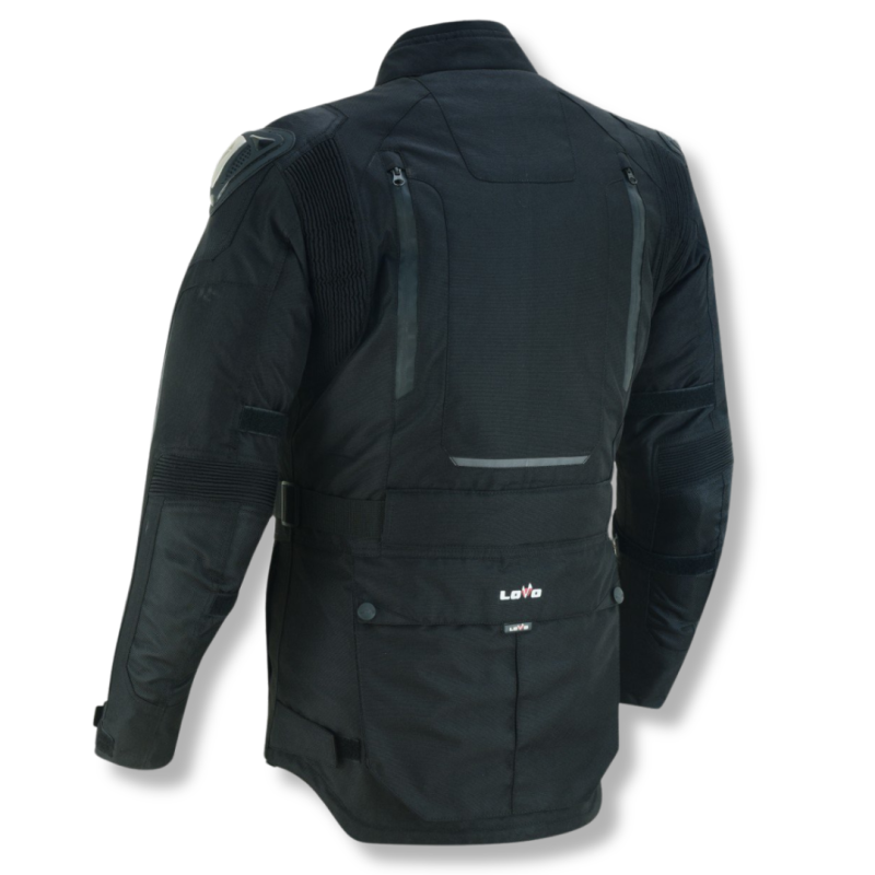 Jaqueta de motocicleta premium de três camadas para todas as estações, estilo 3/4, para homens.