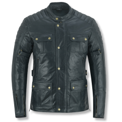 Motorcycle Leather Jacket 3/4 Length