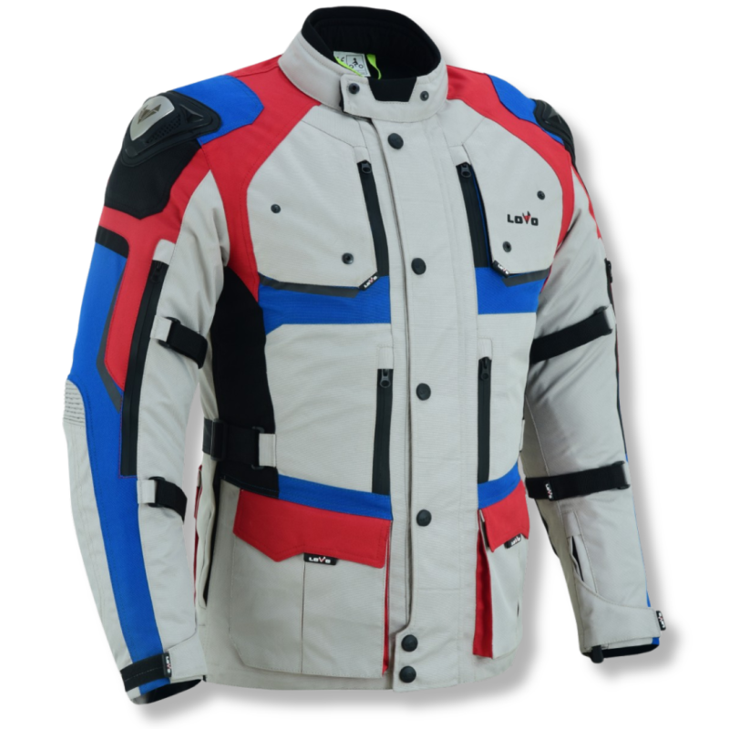 Premium 3/4 motorcycle jacket with three layers for all seasons (men)