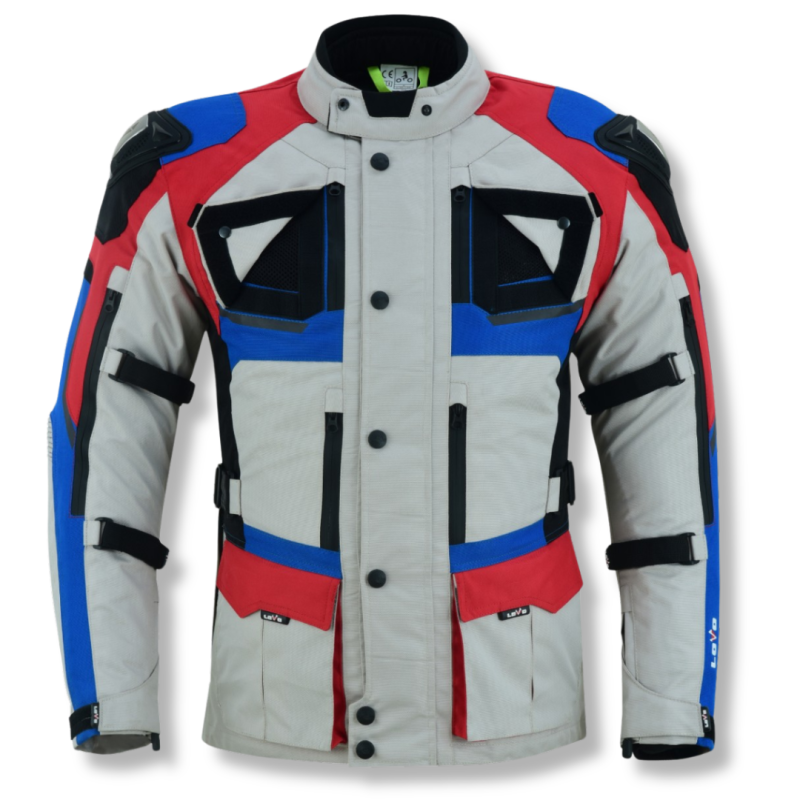 Premium-Motorradjacke 3/4 mit drei Schichten für alle Jahreszeiten (Herren)