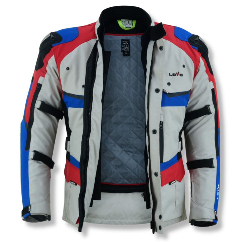 Premium-Motorradjacke 3/4 mit drei Schichten für alle Jahreszeiten (Herren)