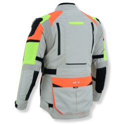 Chaqueta Premium 3/4 para moto de tres capas, apta para las cuatro estaciones, fluorescente para hombres