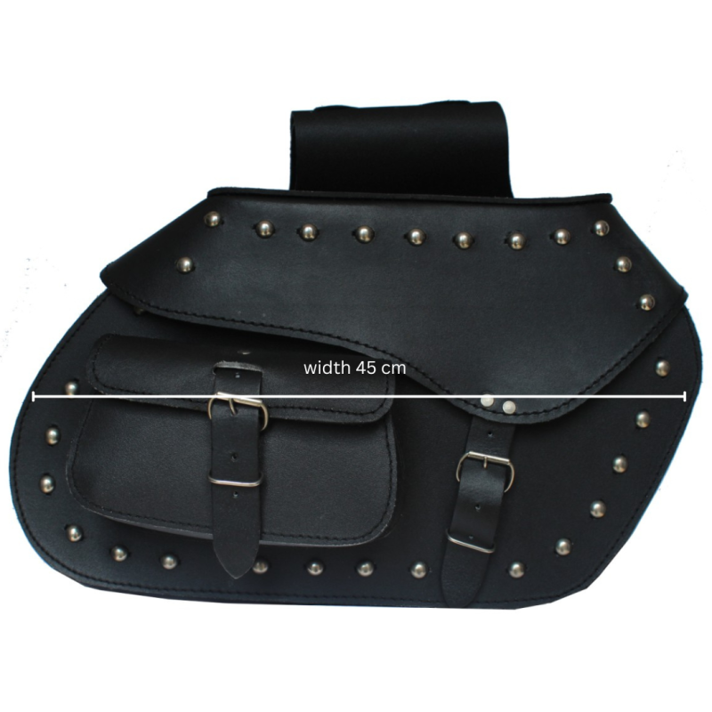ALFORJAS LATERALES DE CUERO PARA MOTO 22 X 2 LITROS