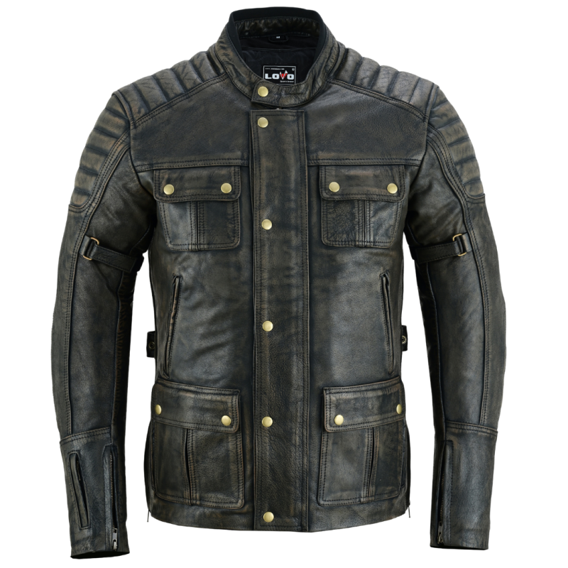 Giacca in Pelle per Motocicletta Lunghezza 3/4