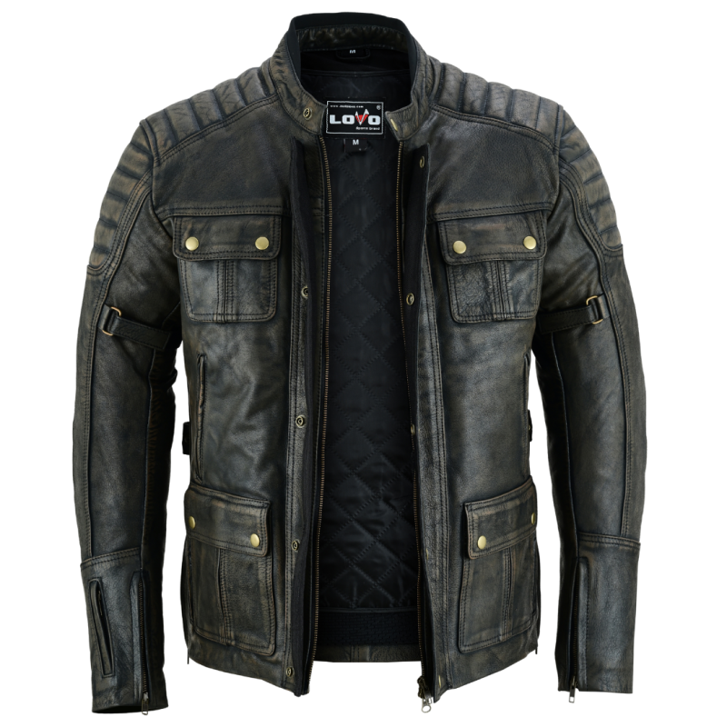 Giacca in Pelle per Motocicletta Lunghezza 3/4