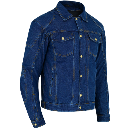 Slim Stretch Motorcycle Denim Jacket | Biker Jacket