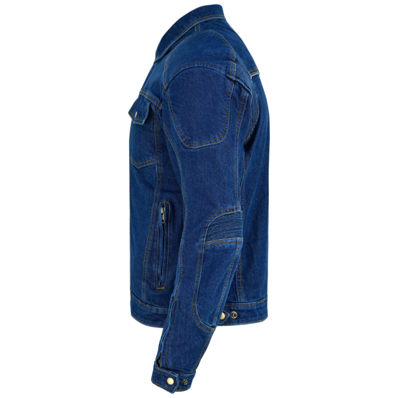 Slim Stretch Motorcycle Denim Jacket | Biker Jacket