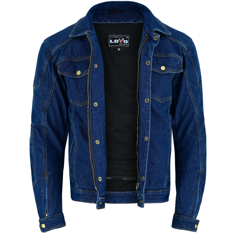 Slim Stretch Motorcycle Denim Jacket | Biker Jacket