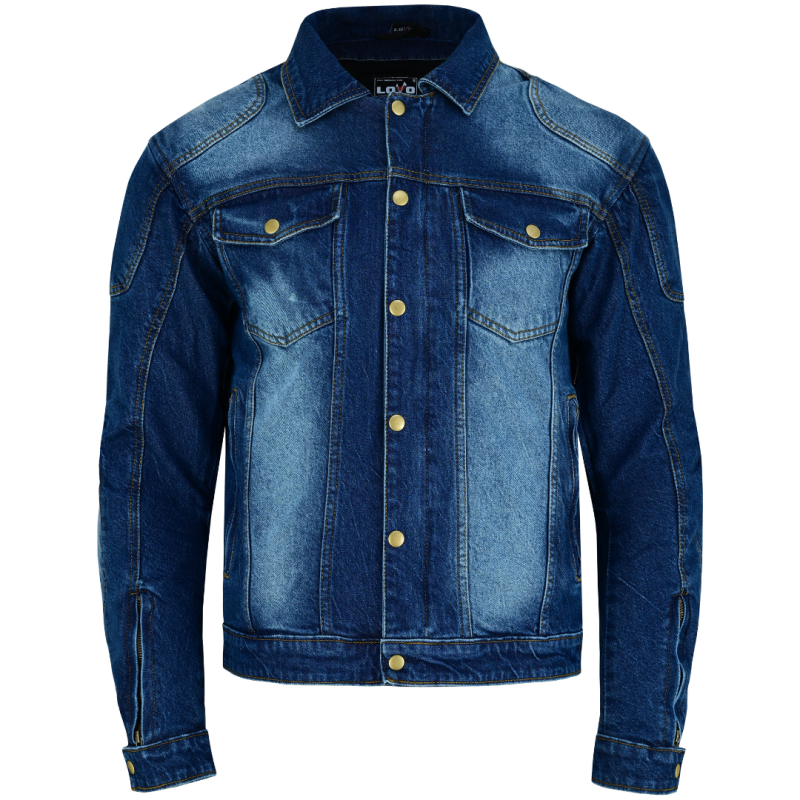Chaqueta vaquera elástica ajustada para moto | Cazadora de moto