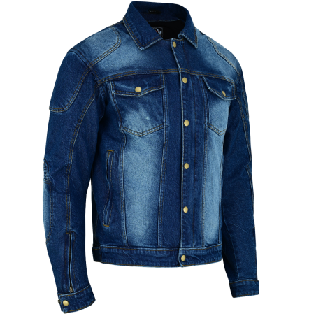 Veste moto en jean élastique ajustée | Blouson de moto