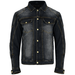 Slim Stretch Motorcycle Denim Jacket | Biker Jacket
